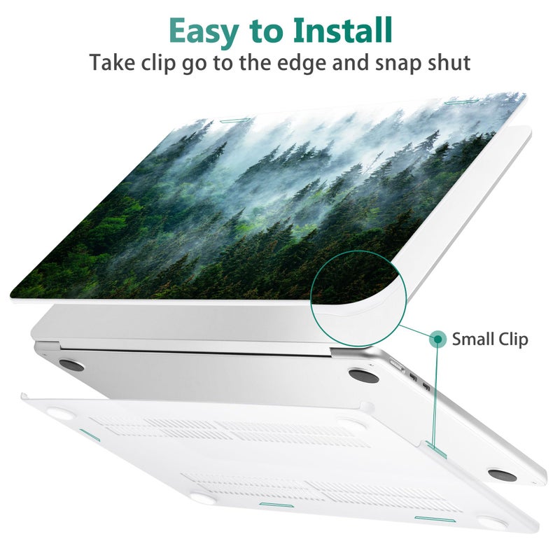 May Chen Compatible with MacBook Air 13.6 Inch Case 2024 2023 2022 Release Model A3113 M3 A2681 M2 Chip  Plastic Hard Shell Case for MacBook Air 13.6"" with Liquid Retina Display  Forest - Image 4